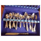 Gorham Stainless Silverware in a Roger’s Bros. Wood Box