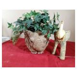 Elephant Planter and Statue  - Resin