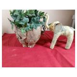 Elephant Planter and Statue  - Resin