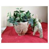 Elephant Planter and Statue  - Resin