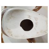 Vintage Mexican Folk Art Pottery of a Quail or Chicken Signed initials by Ken Edwards on the Bottom