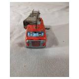 Vintage 1950’s Tin Lithograph Wind Up Fire Truck Toy