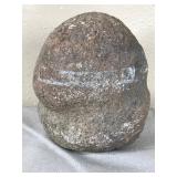 Native American Indian 6” Grooved Hard Stone War Club Axe Head Tool Artifact