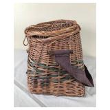 Wicker Fishing Basket with Straps