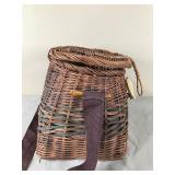 Wicker Fishing Basket with Straps