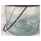 Glass Antique Teal Glass Kerosene Bottle