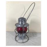 Vintage Adlake Kero 1921-1923 P&P RR (Railroad) Lantern with Red Glass