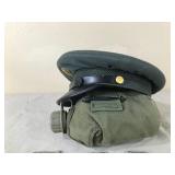 Vintage Army Cap, Canteen and Patches