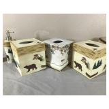 Moose Bathroom Set of 4 Piece Plus 2 Kleenex Box Holder