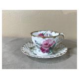 Lefton China Cup and Saucer plus Gold Trimmed Floral Pattern Cup and Saucer