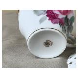 Lefton China Cup and Saucer plus Gold Trimmed Floral Pattern Cup and Saucer