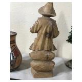 Fish Coasters, Ceramic Fish, Metal Fish, Old Man Wood Musician Figurine, Ceramic Trees, Small Vase