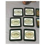 Fish Coasters, Ceramic Fish, Metal Fish, Old Man Wood Musician Figurine, Ceramic Trees, Small Vase