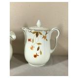 Hall’s Superior Kitchen Ware - Coffee Server - Pitcher and 3 Serving Bowls
