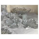 Lot of Crystal and Clear Glass Ware
