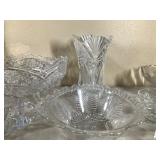 Lot of Crystal and Clear Glass Ware