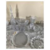 Lot of Crystal and Clear Glass Ware