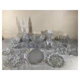 Lot of Crystal and Clear Glass Ware