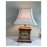 Lamp with Fly Fishing Theme on it