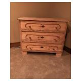 Vintage Solid Wood 3 Drawer Dresser - Smoke Free