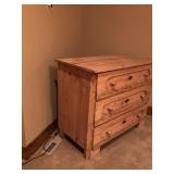 Vintage Solid Wood 3 Drawer Dresser - Smoke Free