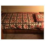 2 - Sets of Quilt Comforters for Twin Beds and Pillows - Smoke Free