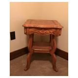 Vintage Solid Wood End Table - Smoke Free