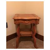 Vintage Solid Wood End Table - Smoke Free