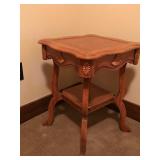 Vintage Solid Wood End Table - Smoke Free