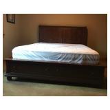 King Size Bed Frame with 2 Drawers for Storage - Smoke Free