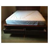 King Size Bed Frame with 2 Drawers for Storage - Smoke Free