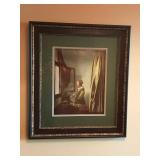 Johannes Vermeer “Women Reading a Letter by an Open Window” Framed Print