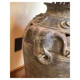 Home Decor - Large Vase with Branches for Decoration and Elephant Heads on Each Side