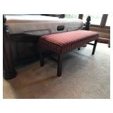 Upholstered Bench with Wood Frame - Smoke Free