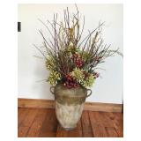 Home Decor Large Vase with Imitation Flowers