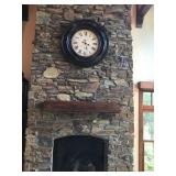 Large Wall Hanging Battery Operated Clock - Rutherford Clock Co. London, England