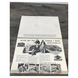 1949 Seasons Greetings Ford Tractor / Farming / Equipment Calendar “when the sun goes down on a perfect day by John Clymer”