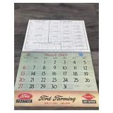 1949 Seasons Greetings Ford Tractor / Farming / Equipment Calendar “when the sun goes down on a perfect day by John Clymer”