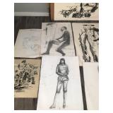 Large Box Full of Art Drawings - see description for more info