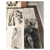 Large Box Full of Art Drawings - see description for more info