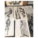 Large Box Full of Art Drawings - see description for more info
