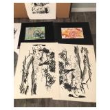 Large Box of Art Drawings - See description for more info
