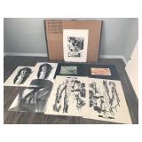 Large Box of Art Drawings - See description for more info
