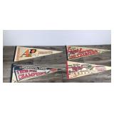 4 - Vintage Baseball Pennants - 3 Minnesota Twins and 1 Aberdeen Pheasants Baseball Club