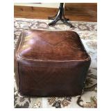 Leather Ottoman - shows wear - see pics - Smoke free
