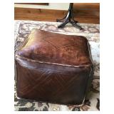 Leather Ottoman - shows wear - see pics - Smoke free