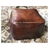 Leather Ottoman - shows wear - see pics - Smoke free