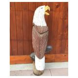 Chainsaw carving of an eagle
