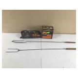 Box of 12 - 8oz wood fire starter, new Pine Mountain ultra flame fire log and 2 skewers