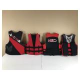 Lot of 4 life jackets - See description